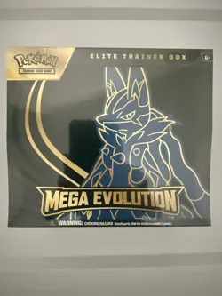 POKEMON MEGA EVOLUTION LUCARIO ETB Elite Trainer Box Lucario TCG SEALED NEW - Image 1