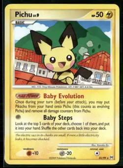 Pokemon - Pichu 25/99 Rare Regular Platinum Arceus LP - Image 1