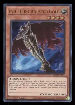Yugioh Evil HERO Adusted Gold (UR) #RA04-EN029 Ultra Rare NM - Image 1