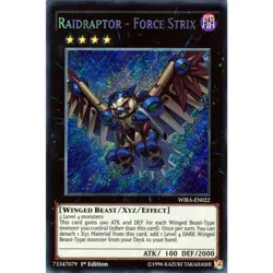 Raidraptor - Force Strix Yu-Gi-Oh! WIRA-EN022 1st Secret Rare - Image 1