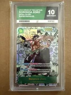 Roronoa Zoro OP06-118 Alt Art Manga One Piece TCG English OP06 Version ACE 10 - Image 1
