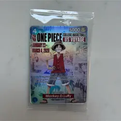 Bandai Namco One Piece CCG Monkey D. Luffy Character Foil Promo US Voyage Card - Image 1