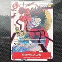 One Piece TCG Monkey.D.Luffy ST01-012 3rd Anniversary Promo Alt Art English - Image 1