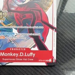 One Piece TCG Monkey.D.Luffy ST01-012 3rd Anniversary Promo Alt Art English - Image 4