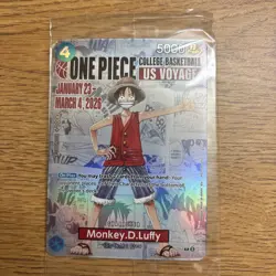 ONE PIECE Monkey D. Luffy College BB US Voyage Promo 2/27 Illinois vs. Michigan - Image 1