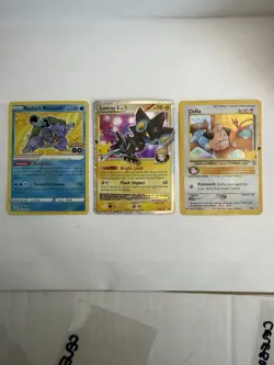 Pokemon 3 Card Lot Full Holo Foils Scanner Value $13 Radiant Blastoise Luxray - Image 1