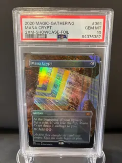 MTG CARD MANA CRYPT 2XM-SHOWCASE-FOIL PSA 10 GEM MINT 2020 - Image 1