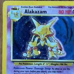 Alakazam 1/130 2000 Base Set 2 Holo Pokemon Card Vintage WotC English - Image 5