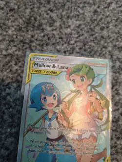 Mallow & Lana Full Art Holo Card 231/236 Sm-Cosmic Eclipse Pokemon - Image 2
