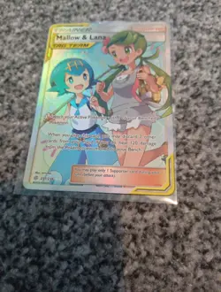 Mallow & Lana Full Art Holo Card 231/236 Sm-Cosmic Eclipse Pokemon - Image 3