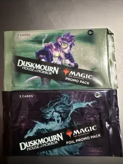 Magic The Gathering Duskmourn House of Horror 3 Card Booster Pack Lot Of 2 - Image 1