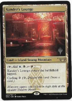 MTG magic cards 1x Xander's Lounge - Promo Pack stamped Streets of New Capenna N - Image 1