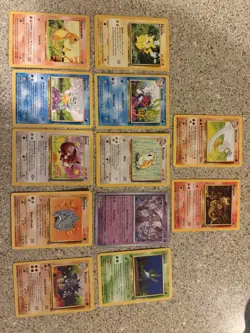 Nintendo Pokemon TCG Base Set 13 Card Lot Charmander Pikachu Squirtle - Image 1