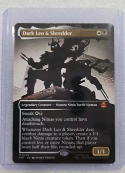 Dark Leo & Shredder Borderless NON Foil Teenage Mutant Ninja Turtles TMT MTG - Image 1