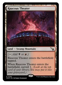 1x MTG Raucous Theater - MKM Rare Surveil Land! NM Mint! - Image 1