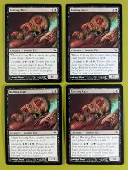 Rotting Rats x4 Conflux 4x Playset Magic the Gathering MTG - Image 1