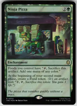 MTG Ninja Pizza Surge Foil Foil NM Commander: TMNT Magic 32 - Image 1