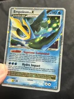 Empoleon LV. X 🌀SWIRL 🌀2007 Pokemon Diamond & Pearl Black Star Promo DP11 HOLO - Image 2