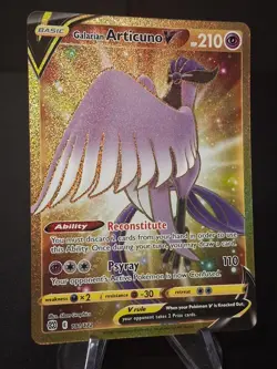 Pokemon TCG Galarian Articuno v 181/172 Brilliant Stars Secret Rare Gold - Image 1
