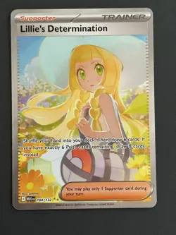 Pokemon TCG Lillie’s Determination 184/132 Special Illustration Rare SIR - Image 1