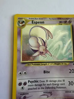 Pokemon TCG Espeon #1 [LP] Neo Discovery Holo Rare Vintage - Image 5