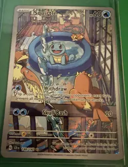 Pokemon TCG Squirtle 148/142 SV07 Stellar Crown Illustration Rare - Image 1