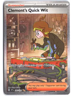 Clemont's Quick Wit 243/191 Special Illustration Rare Surging Sparks Pokemon - Image 1