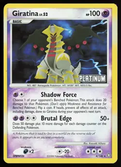 Giratina 4/146 Burger King Promo Reverse Holo Rare Stamped Pokemon LP+ - Image 1