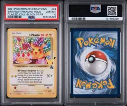 Pokemon Birthday Pikachu 24/53 Celebrations Classic Collection Holo PSA 10 Gem - Image 3