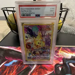 Pokemon TCG Pikachu #160/159 Crown Zenith Secret Rare Holo PSA 9 2023 - Image 1
