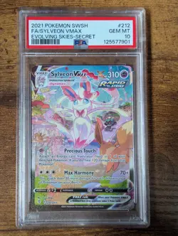 Pokemon Evolving Skies Sylveon VMAX 212/203 - PSA 10 Gem Mint - Image 1