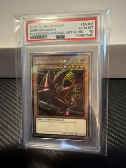 Dark Magician *PSA Gem M 10 RA04-EN106 * Platinum Secret Rare* Arkana Art - Image 2