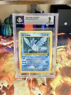 1999 Articuno Pokemon TCG Fossil #2 Holo Rare Card Beckett BGS 9 + - Image 1
