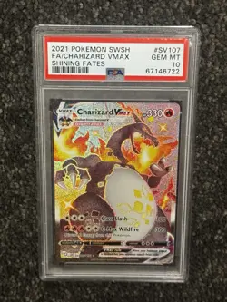 CHARIZARD ~ 2021 Pokemon PSA 10 Card #SV107/SV122 Shining Fates VMAX Full Art - Image 1