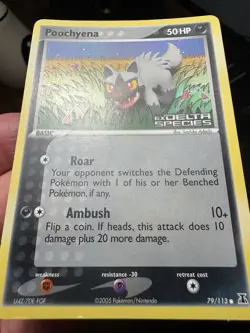 Pokemon TCG Poochyena Delta Species 79/113 Reverse Holo Common Card - Image 2