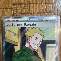 Pokemon Lt. Surge's Bargain Trainer Full Art Holo 170/132 Me01 Ultra Rare Card - Image 2