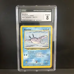 CGC 8 NM / MINT MANTINE 64/111 Neo Genesis Pokemon Card 2000 ✨ Vintage ✨ - Image 1