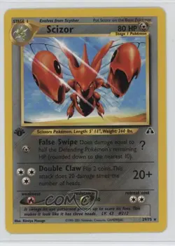 Scizor 1st Ed. Pokemon Neo Discovery #29 2001 - Image 1