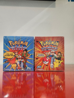 Pokemon TV Animation 1999 Topps Blue Label Booster SERIES 1&2 Box Factory Sealed - Image 1