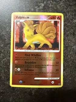 Pokemon Vulpix Shiny SH6-12 Platinum Reverse Holo, LP/NM - Image 1