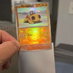 Pokemon TCG Hippopotas Master Ball Pattern 052/131 Prismatic Evolutions Holo - Image 1