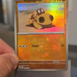 Pokemon TCG Hippopotas Master Ball Pattern 052/131 Prismatic Evolutions Holo - Image 2