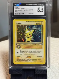 CGC 8.5 NM/Mint Pichu 1st Edition 2000 Neo Genesis 12/111 Holo Pokemon - Image 1