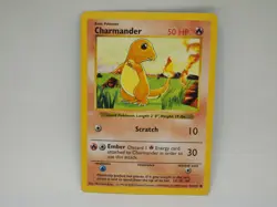 CHARMANDER 46/102 BASE SET SHADOWLESS POKEMON MP - Image 1