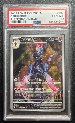 Ceruledge 197/191 - PSA 10 Gem Mint 💎- Surging Sparks Illustration Rare Pokemon - Image 1