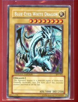 Blue-Eyes White Dragon Reverse Foil Misprint Error DMG BPT-003 Secret Yugioh - Image 1