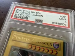 YU-GI-OH! Red-Eyes B. Dragon 2003 SDJ-001 Ultra Rare 1st Edition PSA 9 - Image 3