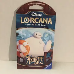 NEW Three Disney Lorcana Azurite Sea Trading Card Game Baymax Art Pack - Image 1