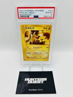PSA 10 Pikachu Holo McDonald's Promo 010/018 Pokemon Card Japanese 2002 GEM MT - Image 1