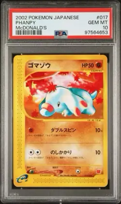PSA 10 Phanpy Promo 017/018 McDonald's e-Series 2002 Pokemon Card Japanese - Image 1